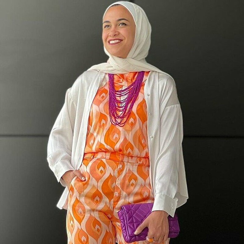 Colorful outfits with Nourhan Gado
