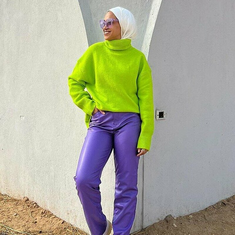 Colorful outfits with Nourhan Gado