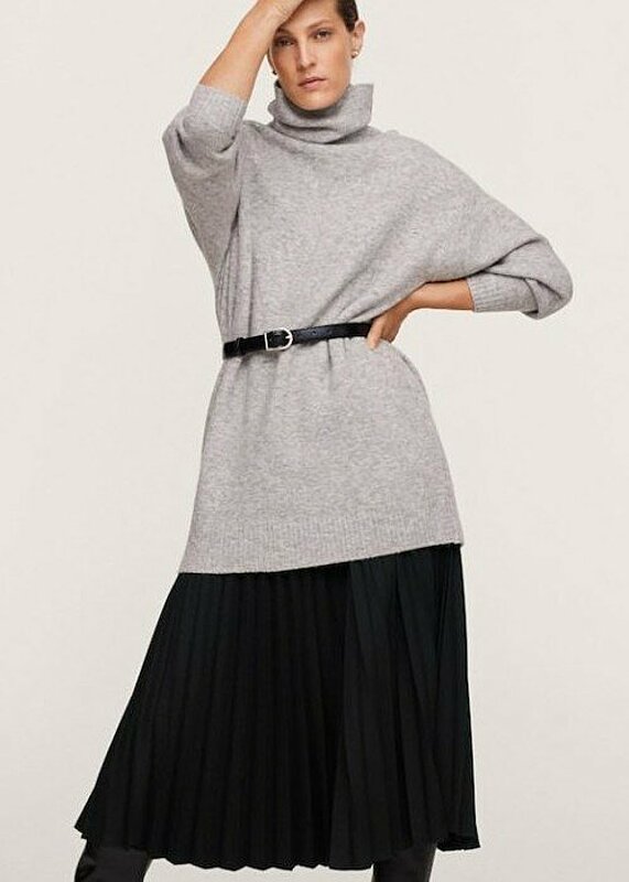 long pullover with skirt hijabi