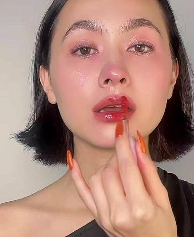 Crying-girl makeup