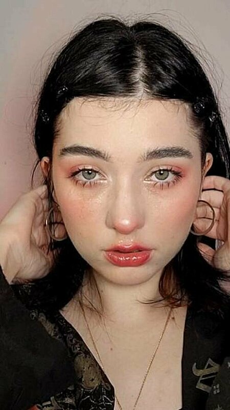 Crying-girl makeup