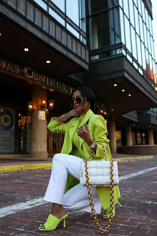 how to style lime green white