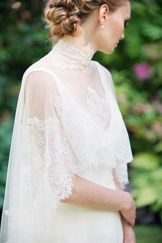 14 Cape Wedding Dresses for a Trendy and New Bridal Look
