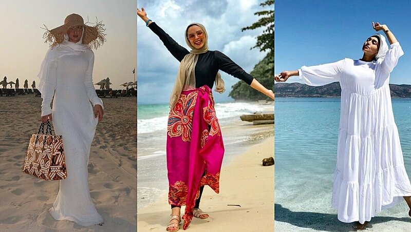 Stylish Beach Outfit Ideas for Hijabi Women