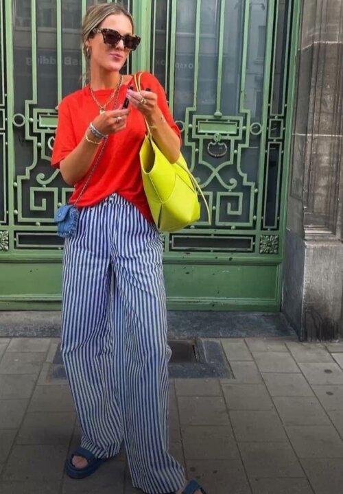 Boxer Pants with a Pop of Color T-shirt