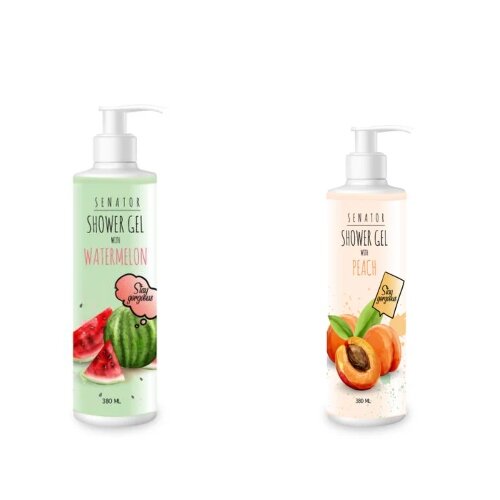 Senator Shower Gel (Peach or Watermelon Scent)