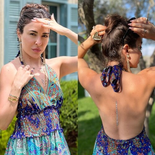 Boho Halter Neck Dress by Sara Abi Kanaan