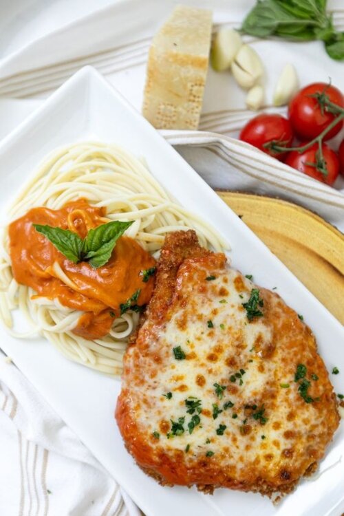 Chicken Pane with Spaghetti Pasta