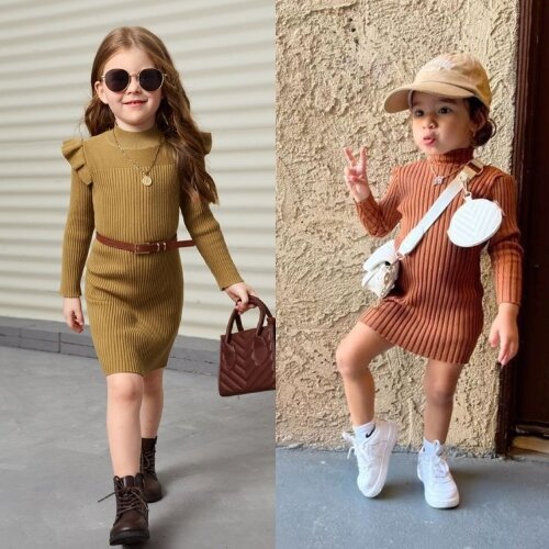 Knit Dresses for Girls