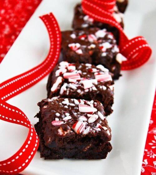 Candy Cane Brownies