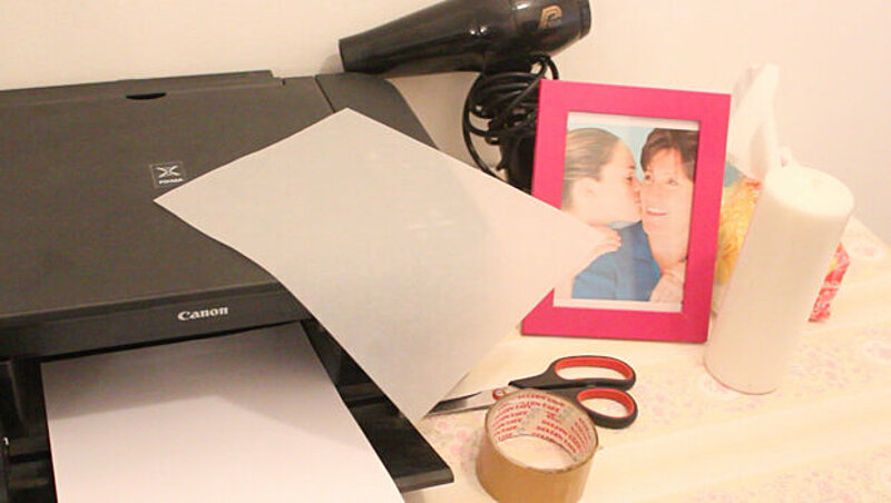 DIY Personalized Photo Candle