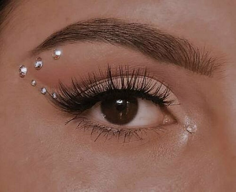 Rhinestone makeup looks